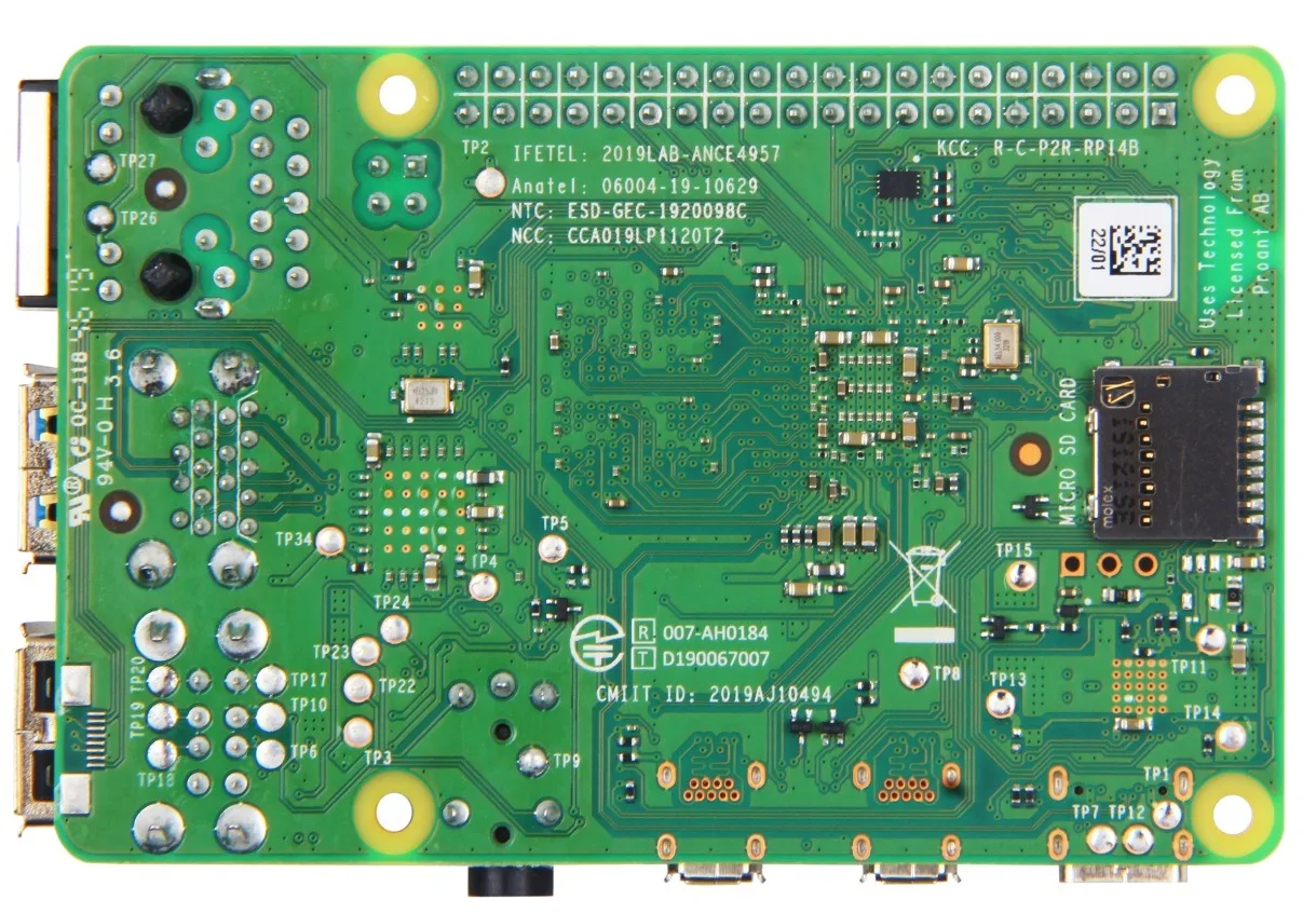 Raspberry Pi 4 B Single Board Computer - Advanced Development Board