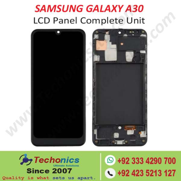 Samsung Galaxy A30 with frame touchscreen LCD display panel in pakistan, lahore, karachi, islamabad